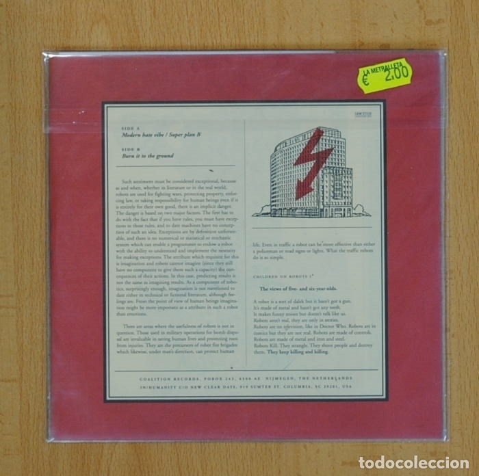 Discos de vinilo: THE IN / HUMANITY - MODERN HATE VIBE + 3 - EP - Foto 2