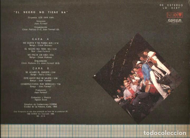 Discos de vinilo: LP LOS VAN VAN : EL NEGRO NO TIENE NA - Foto 2