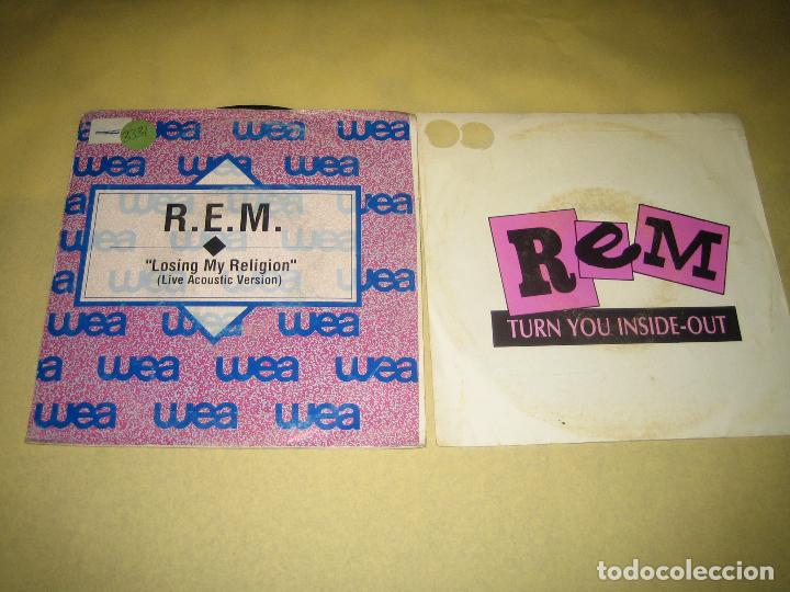 Discos de vinilo: REM  - LOTE DE 2 SINGLES - PROMOS - ED. ESPA&Ntilde;OLA - Foto 1