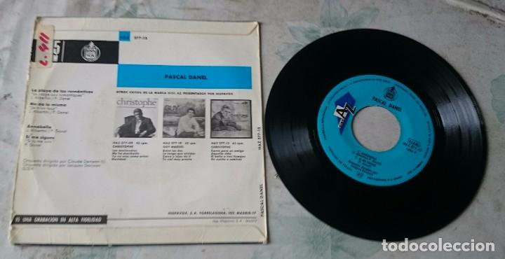 Discos de vinilo: Pascal Danel: La playa de los rom&aacute;nticos + 3 (Hispavox AZ 1966) - Foto 2