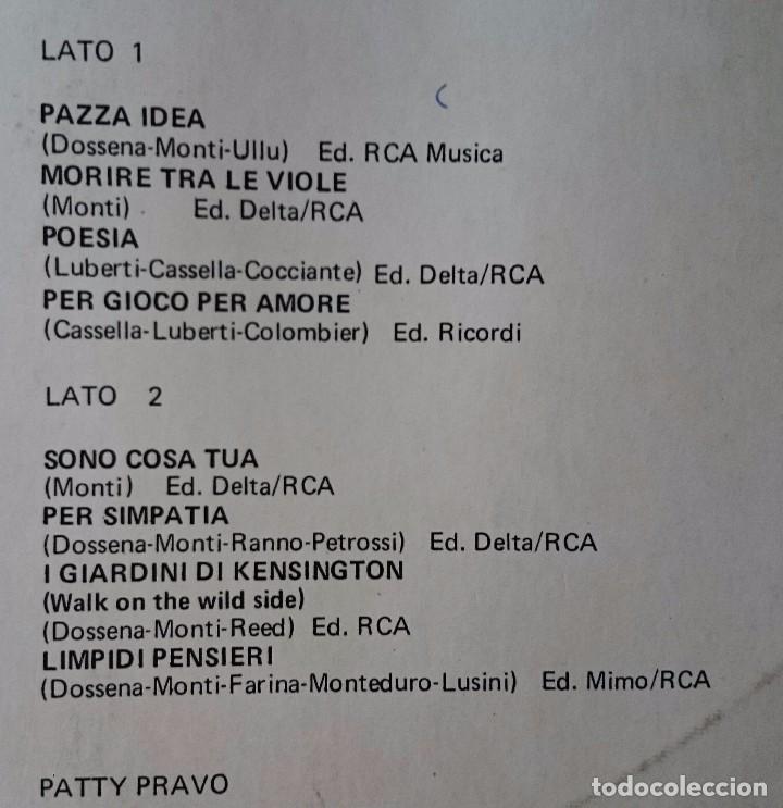 Discos de vinilo: Patty Pravo: Pazza idea (Rca 1973) - Foto 5
