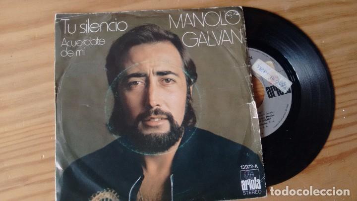 Discos de vinilo: SINGLE (VINILO) DE MANOLO GALVAN A&Ntilde;OS 70 - Foto 1