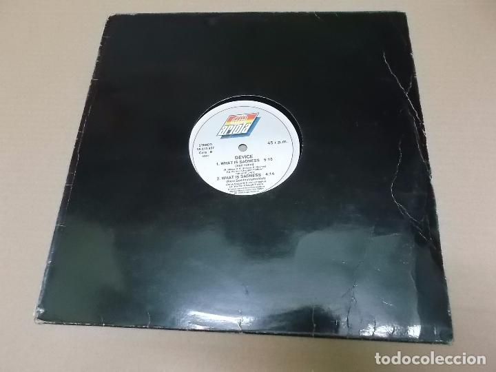 Discos de vinilo: DEVICE (MX) WHAT IS SADNESS (3 TRACKS) A&Ntilde;O 1991 - Foto 1