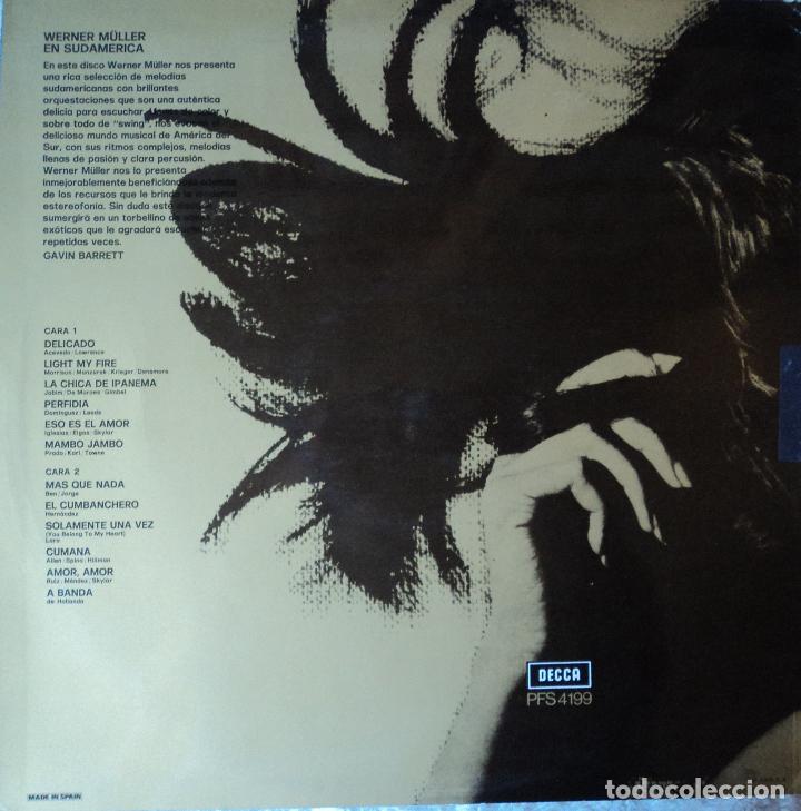 Discos de vinilo: Werner M&uuml;ller - En Sudam&eacute;rica - Edici&oacute;n de 1971 de Espa&ntilde;a - Foto 2