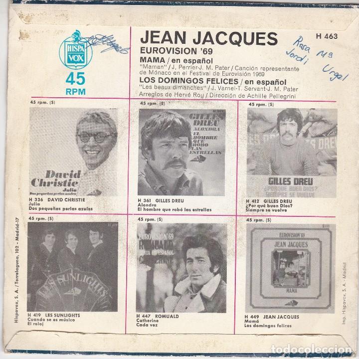 Discos de vinilo: single JEAN JACQUES. MAMA. 1969. SPAIN DISCO PROBADO Y BIEN - Foto 2