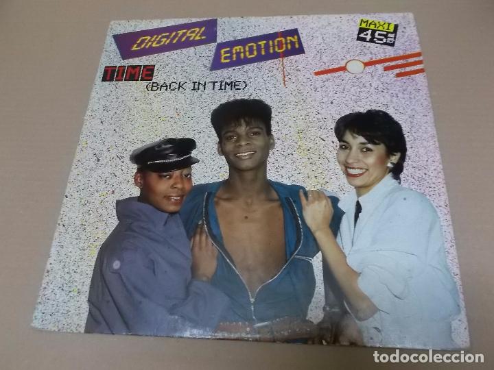 Discos de vinilo: DIGITAL EMOTION (MX) TIME (BACK IN TIME) +1 TRACK A&Ntilde;O 1985 - Foto 1