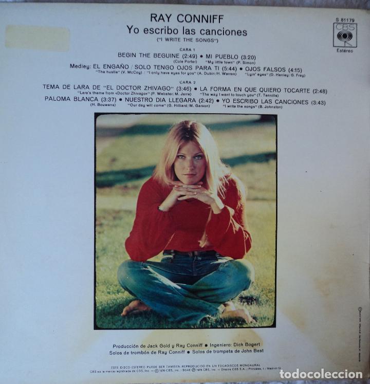 Discos de vinilo: Ray Conniff - I write the songs - Edici&oacute;n de 1976 de Espa&ntilde;a - Foto 2