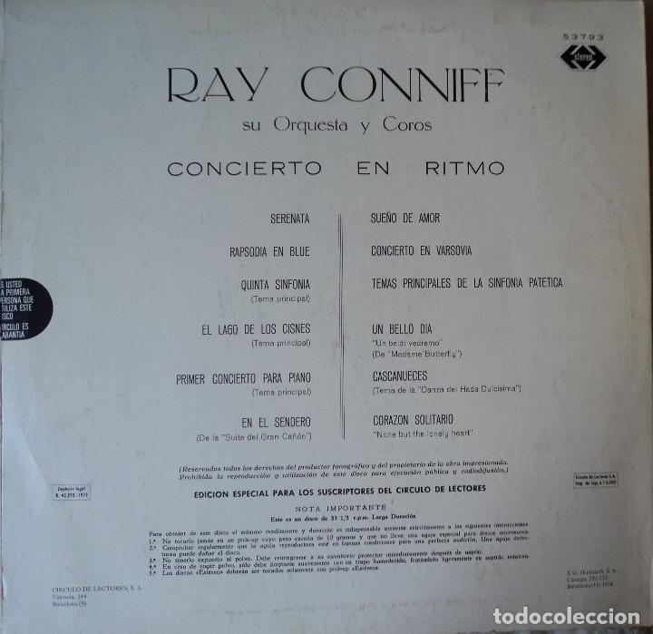 Discos de vinilo: Ray Conniff - Concierto en ritmo - Edici&oacute;n de 1973 de Espa&ntilde;a - Foto 2