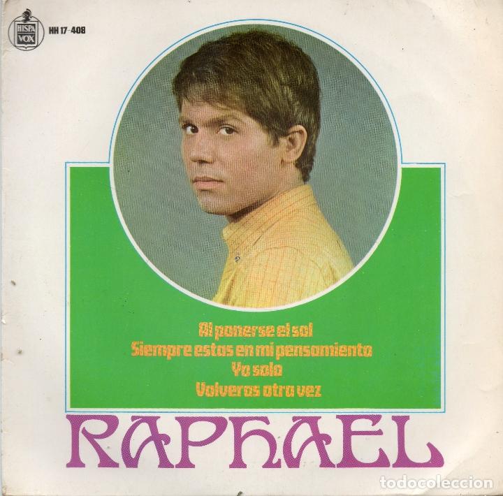 Discos de vinilo: RAPHAEL - AL PONERSE EL SOL - EP - 1967 - Foto 1