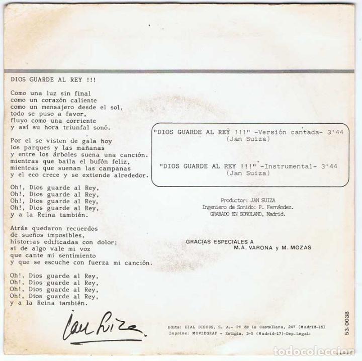 Discos de vinilo: Jan Suiza - Dios guarde al Rey - Foto 2