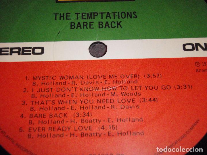 Discos de vinilo: THE TEMPTATIONS ( BARE BACK ) USA-1978 LP33 - Foto 3