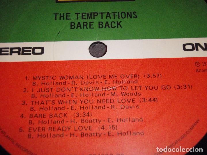 Discos de vinilo: The Temptations &ndash; Bare Back, US 1978 Atlantic - Foto 6