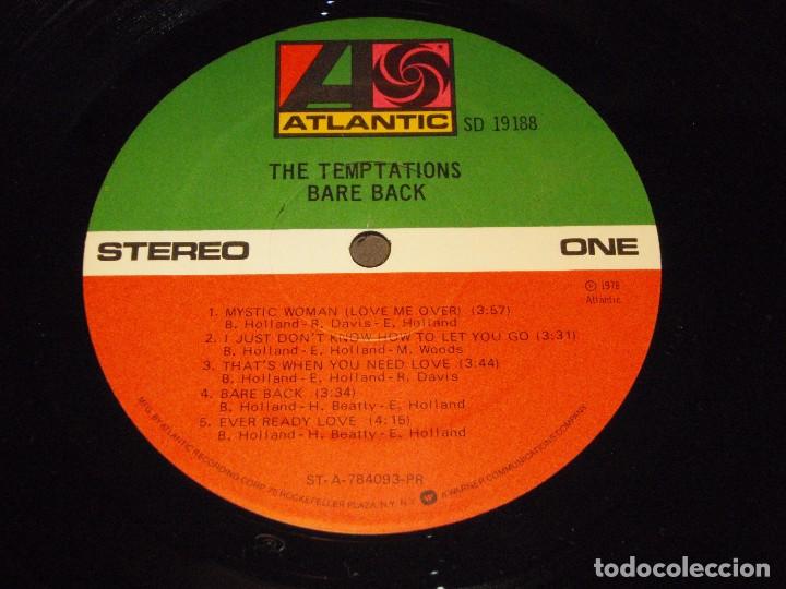 Discos de vinilo: The Temptations &ndash; Bare Back, US 1978 Atlantic - Foto 7