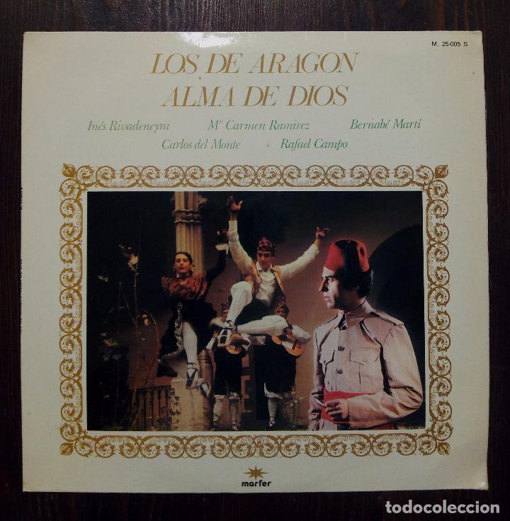 Discos de vinilo: LP LOS DE ARAG&Oacute;N - ALMA DE DIOS - MARFER 1979. - Foto 1