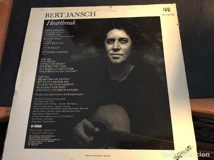 Discos de vinilo: BERT JANSCH (HEARTBREAK ) LP 1983 ESPA&Ntilde;A (B-29) - Foto 2