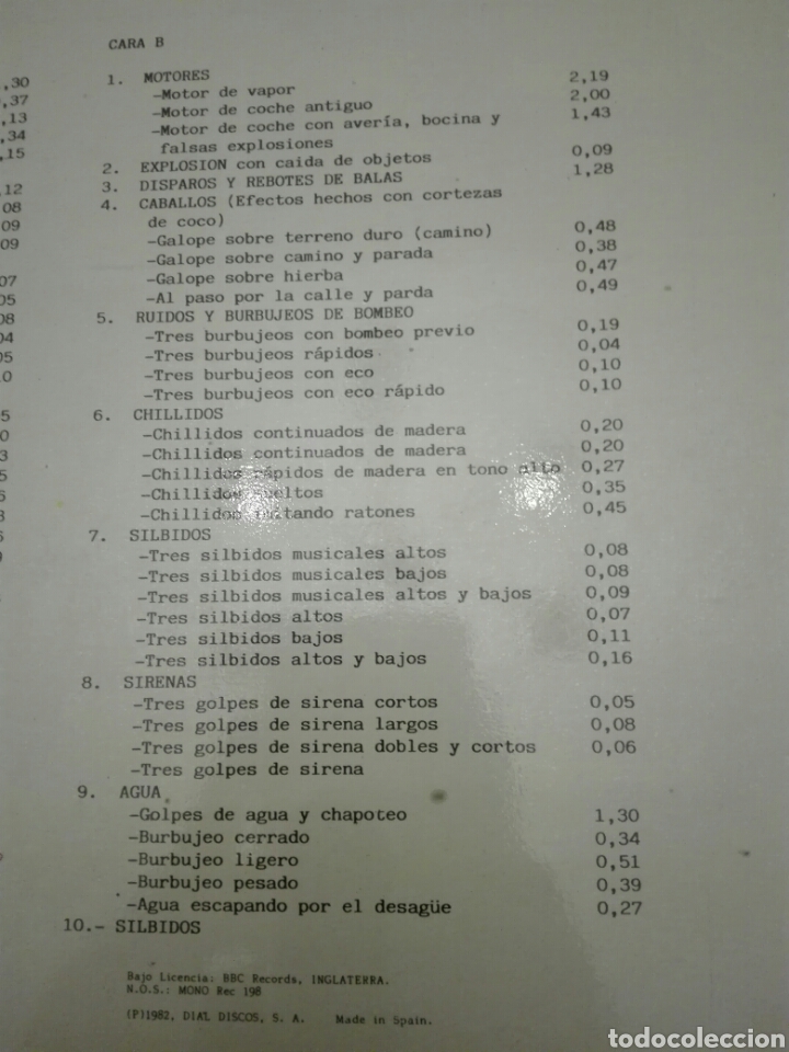 Discos de vinilo: Disco vinilo EFECTOS DE SONIDO - Foto 3
