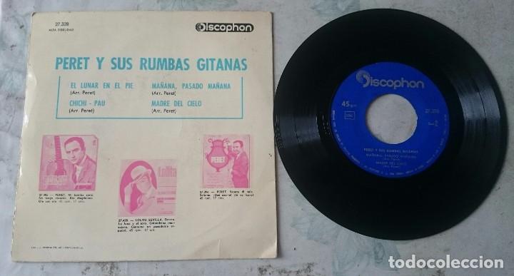 Discos de vinilo: Peret y sus rumbas gitanas: El lunar en el pi&eacute; + 3 (Discophon 1964) - Foto 2
