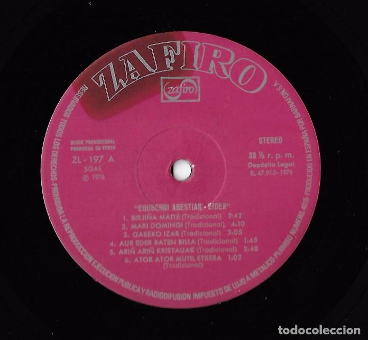 Discos de vinilo: EIDER: EGUBERRI ABESTIAK - Foto 4