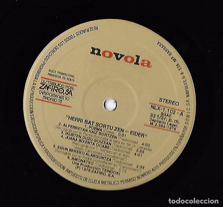 Discos de vinilo: EIDER: HERRI BAT SORTU ZEN - Foto 4