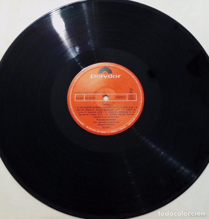 Discos de vinilo: LP PL&Aacute;CIDO DOMINGO - TANGO - POLYDOR 1981. - Foto 5