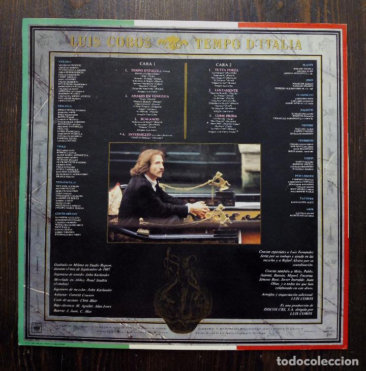 Discos de vinilo: LP LUIS COBOS - TEMPO DITALIA - CBS 1987. - Foto 2