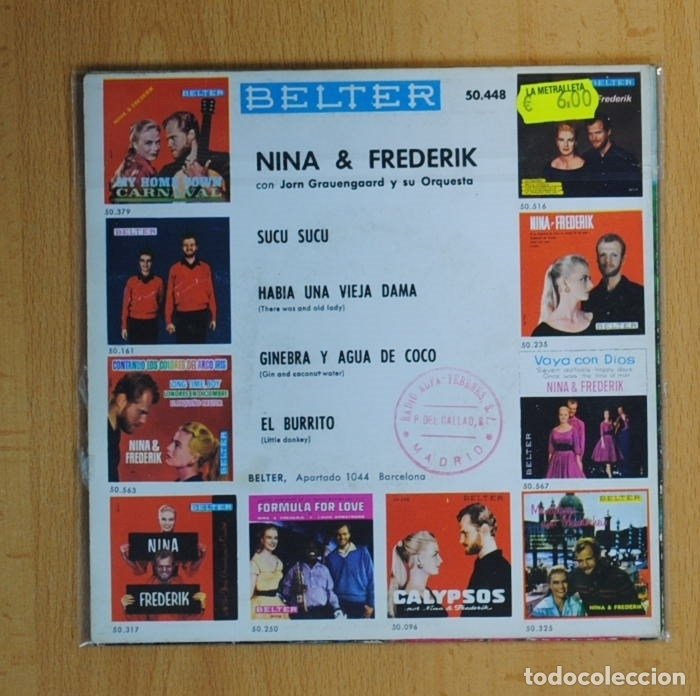 Discos de vinilo: NINA & FREDERICK - SUCU SUCU + 3 - EP - Foto 2