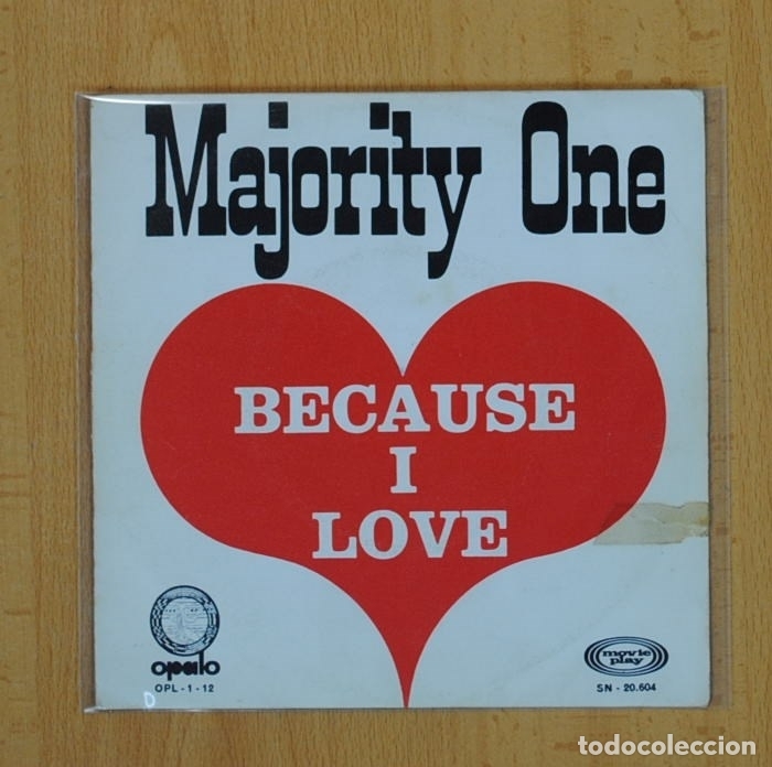 Discos de vinilo: MAJORITY ONE - BECAUSE I LOVE / GET BACK HOME - SINGLE - Foto 1