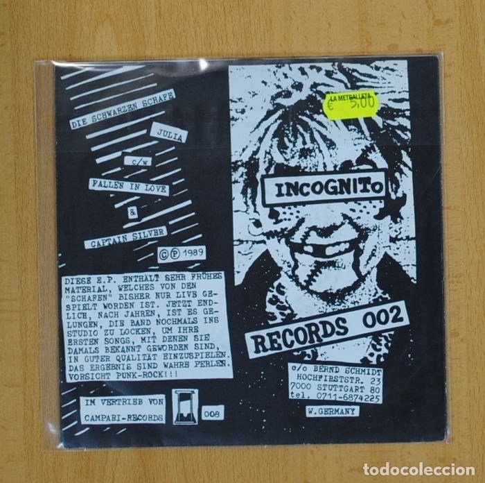 Discos de vinilo: DIE SCHWARZEN SCHAFE - JULIA + 2 - EP - Foto 2