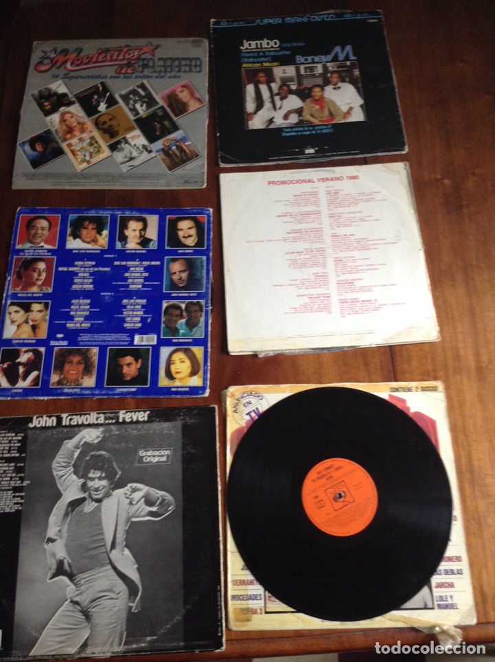 Discos de vinilo: Lote de 6 LP vinilo y uno es doble, &eacute;xitos y dance - Foto 2