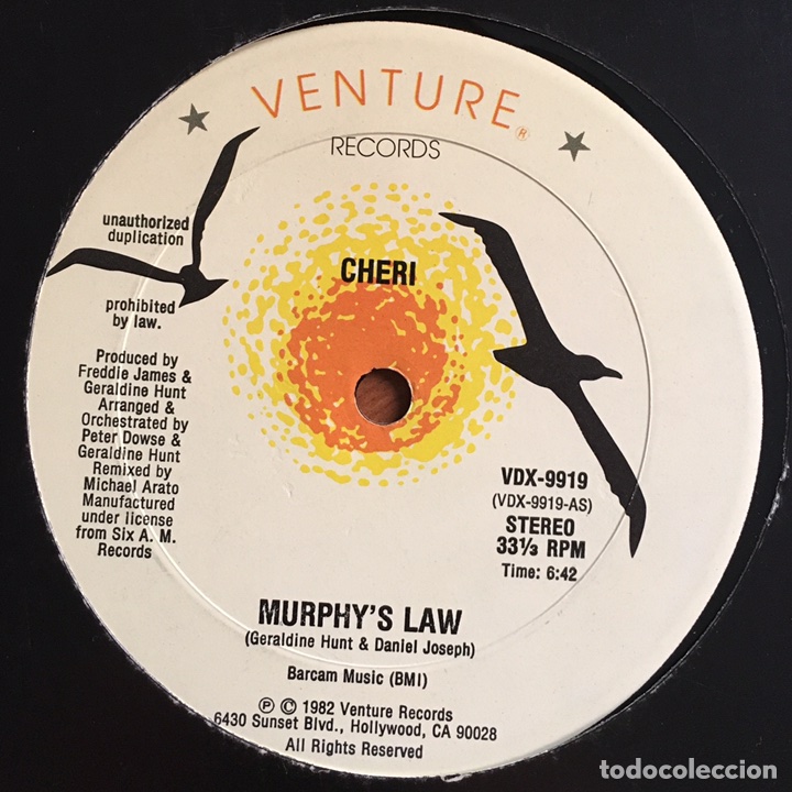 Discos de vinilo: Cheri. Murphy Law - Foto 2