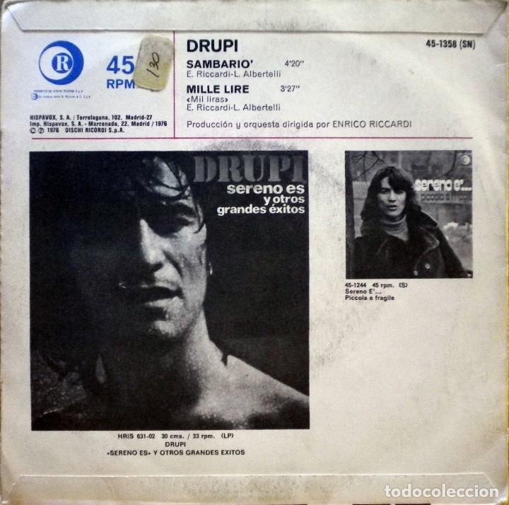 Discos de vinilo: Drupi - Sambario - Mille Lire - Foto 2