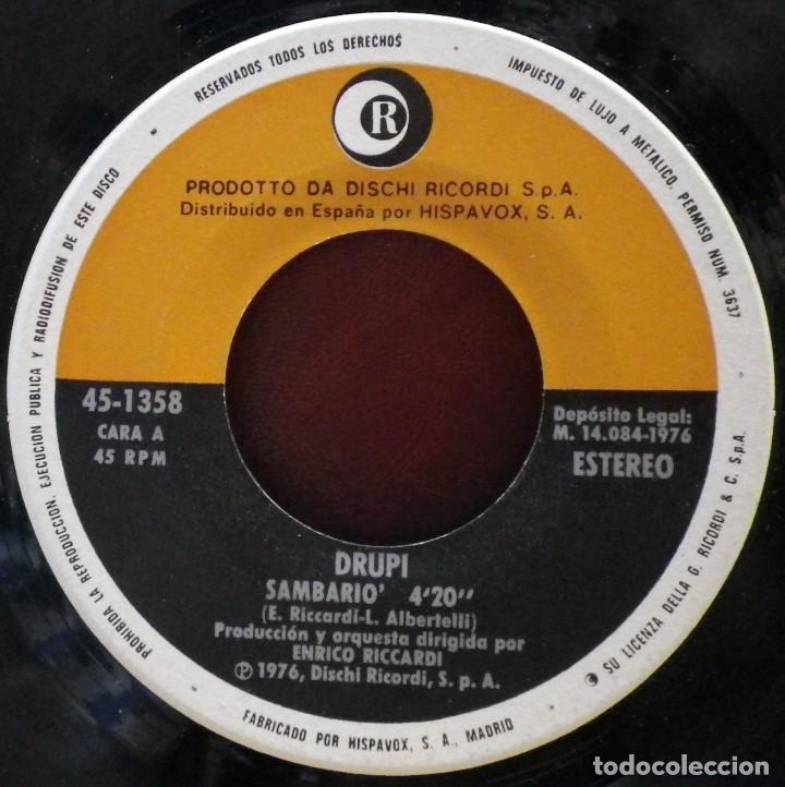 Discos de vinilo: Drupi - Sambario - Mille Lire - Foto 3