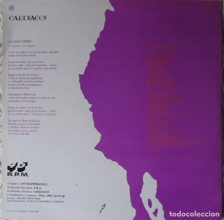 Discos de vinilo: CARDIACOS: LA COSTA OESTE / SILENCIO EN EL DIAL - Foto 2