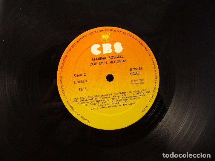 Discos de vinilo: MARINA ROSELL - COS MEU, RECORDA - 1982 - Foto 5