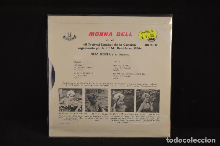 Discos de vinilo: MONNA BELL - VIENTO +3 - EP - Foto 2