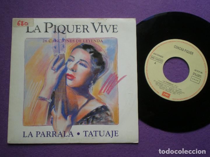 Discos de vinilo: CONCHA POQUER - La parrala / Tatuaje - SINGLE EMI 1991 - Foto 1