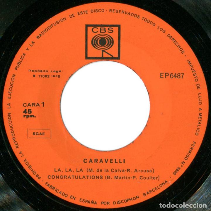 Discos de vinilo: Caravelli &ndash; La, La, La - Ep Spain 1968 - CBS EP 6487 - Foto 3