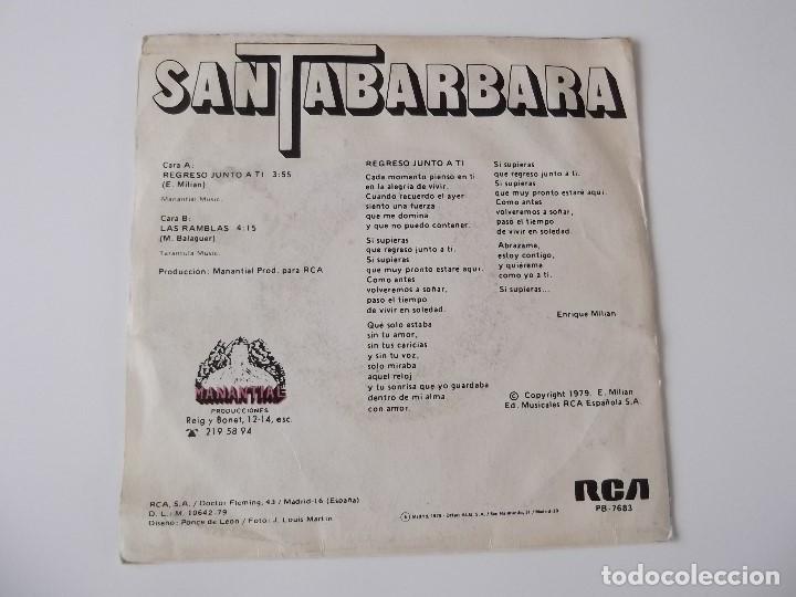 Discos de vinilo: SANTABARBARA - Regreso junto a t&iacute; - Foto 2