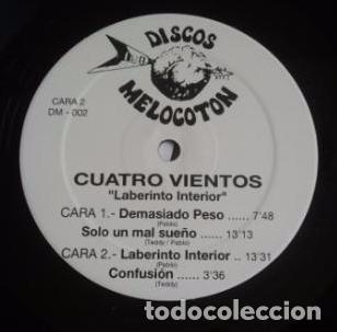 Discos de vinilo: CUATRO VIENTOS: LABERINTO INTERIOR. EXCELENTE PROGRESIVO ESPA&Ntilde;OL - Foto 4