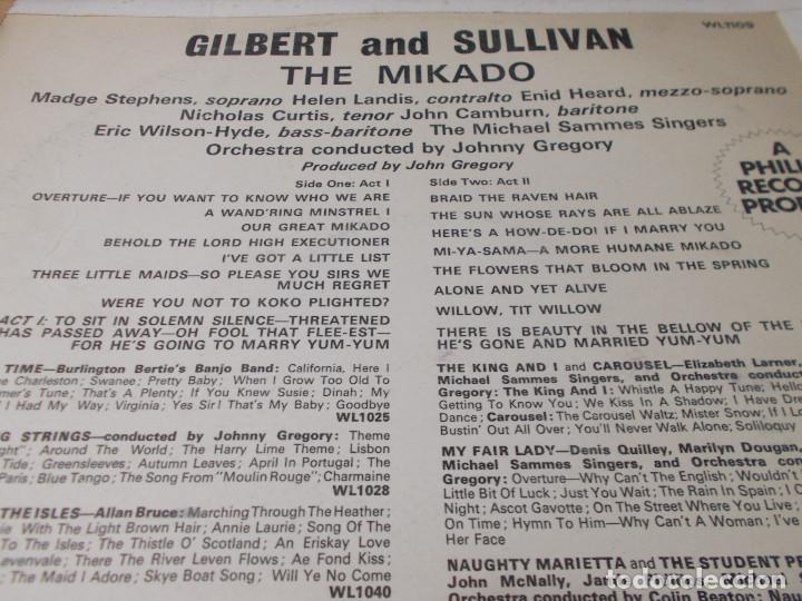 Discos de vinilo: GILBERT AND SULLIVAN. THE MIKADO - Foto 2