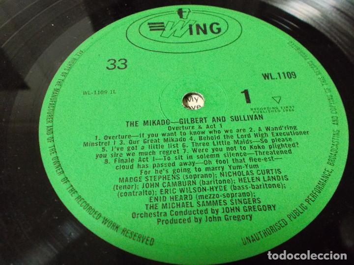 Discos de vinilo: GILBERT AND SULLIVAN. THE MIKADO - Foto 3