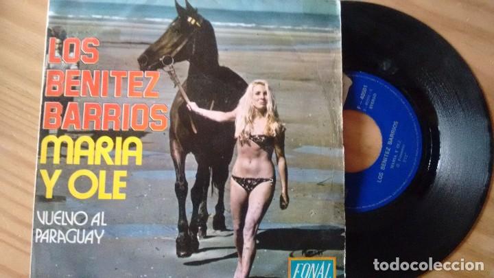 Disques de vinyle: SINGLE (VINILO) DE LOS BENITEZ BARRIOS a&ntilde;os 70