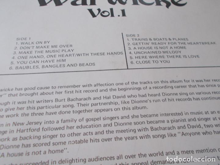 Discos de vinilo: DIONNE WARWICKE VOL. 1 - Foto 3