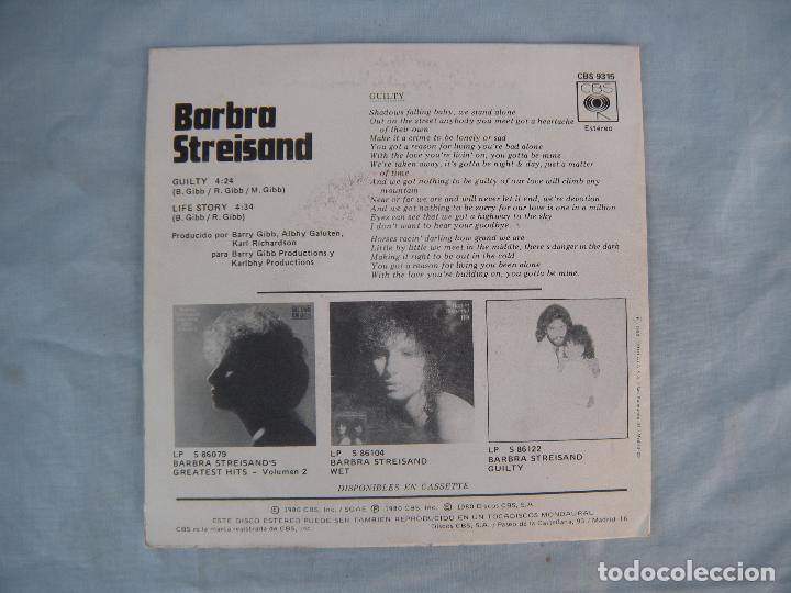 Discos de vinilo: SINGLE BARBARA STREISAND & BARRY GIBB - Foto 2