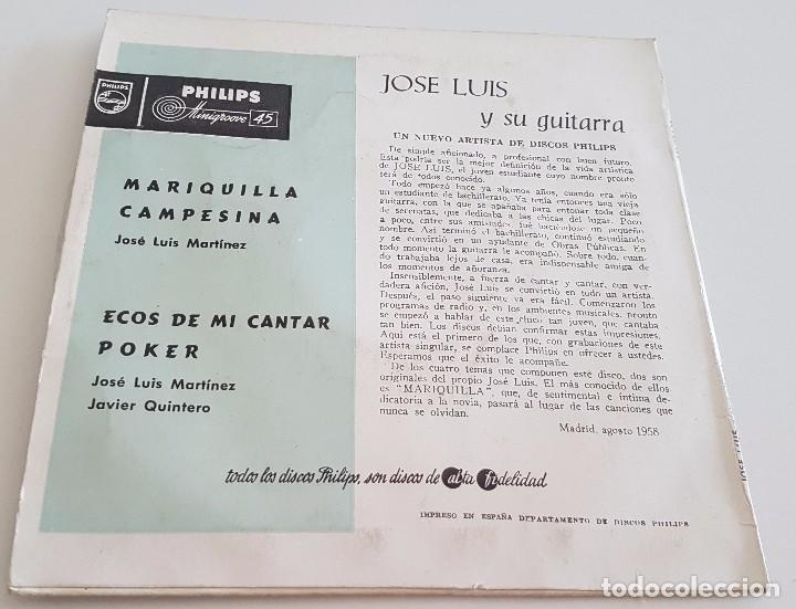 Discos de vinilo: VINILO MAXI SINGLE 7 JOSE LUIS , PHILIPS , EP - Foto 2
