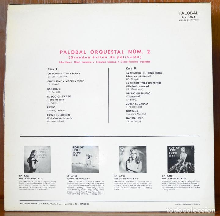Discos de vinilo: Grandes &eacute;xitos de pel&iacute;culas (Palobal,1968) - Foto 2