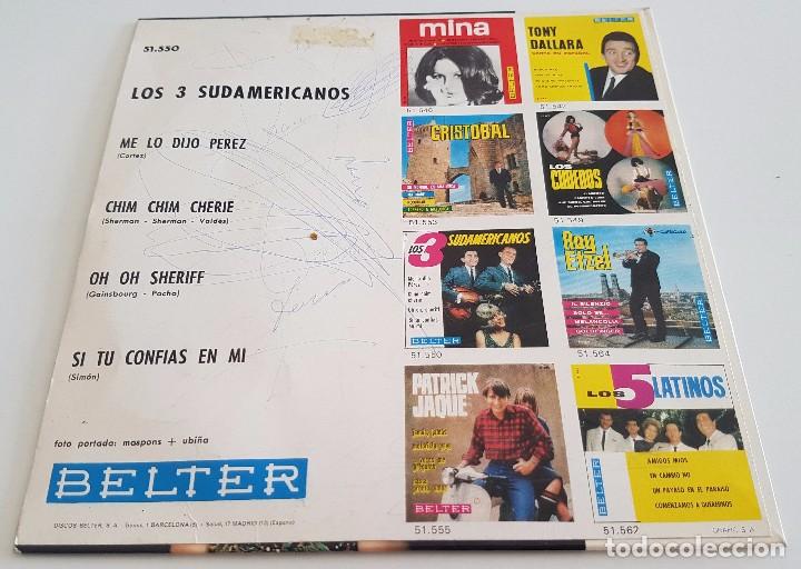Discos de vinilo: VINILO MAXI SINGLE 7 , LOS 3 SUDAMERICANOS , BELTER - Foto 2