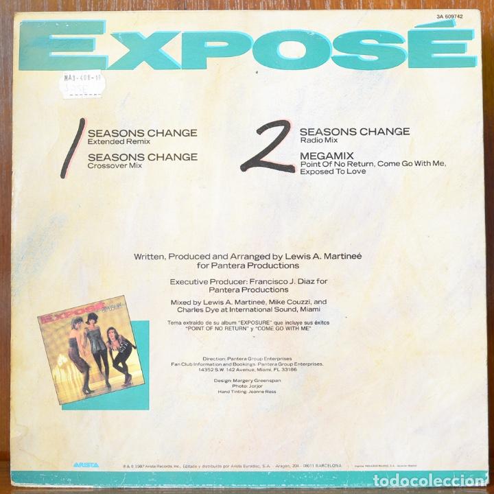 Discos de vinilo: Expose-Seasons change (Arista records,1987) - Foto 2