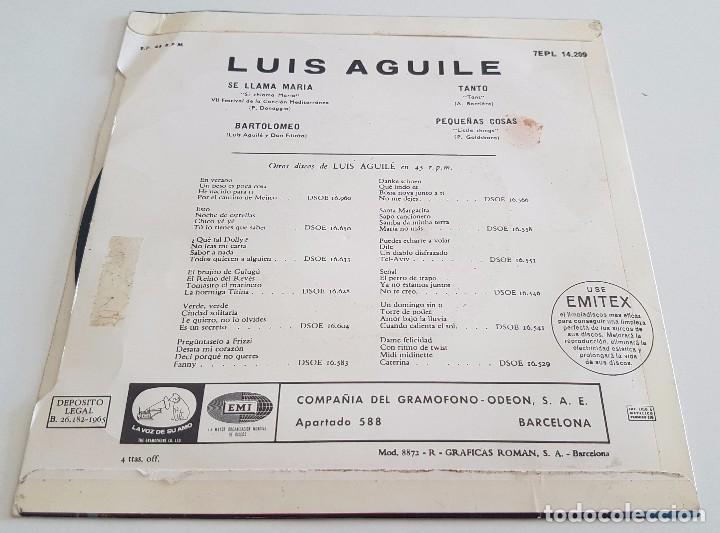 Discos de vinilo: VINILO MAXI SINGLE 7 , LUIS AGUILE , EMI - Foto 2