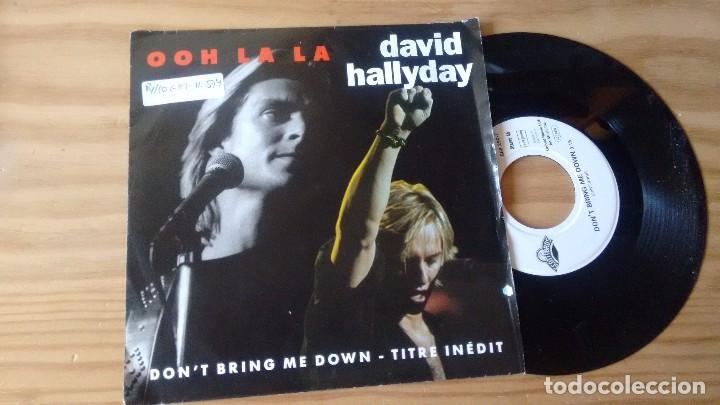 Discos de vinilo: SINGLE (VINILO) DE DAVID HALLYDAY A&Ntilde;OS 90 - Foto 1